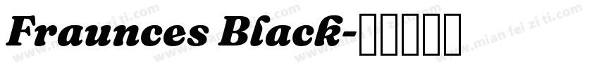 Fraunces Black字体转换